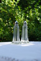 Glazen peper en zout stel *Verkocht* 