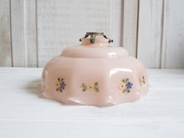 Brocante glazen lampenkap *Verkocht*