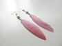 Oorbellen Vintage rose feather *Verkocht*_